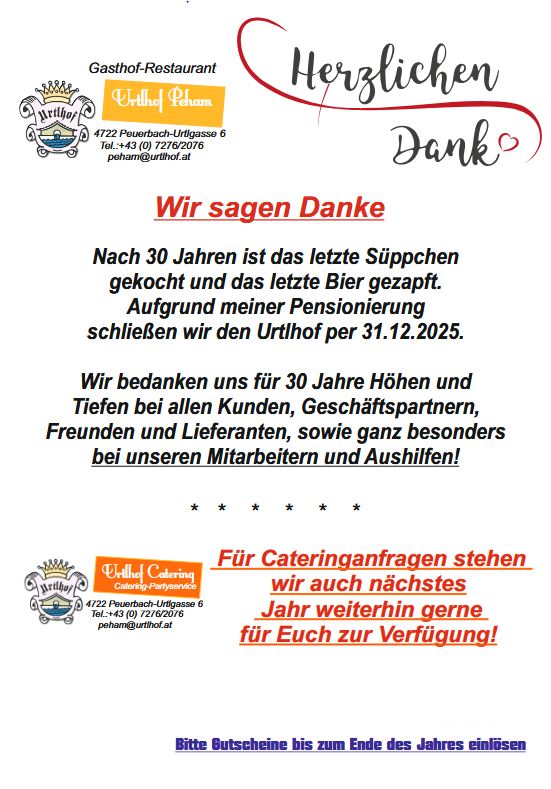 Schließung 2025